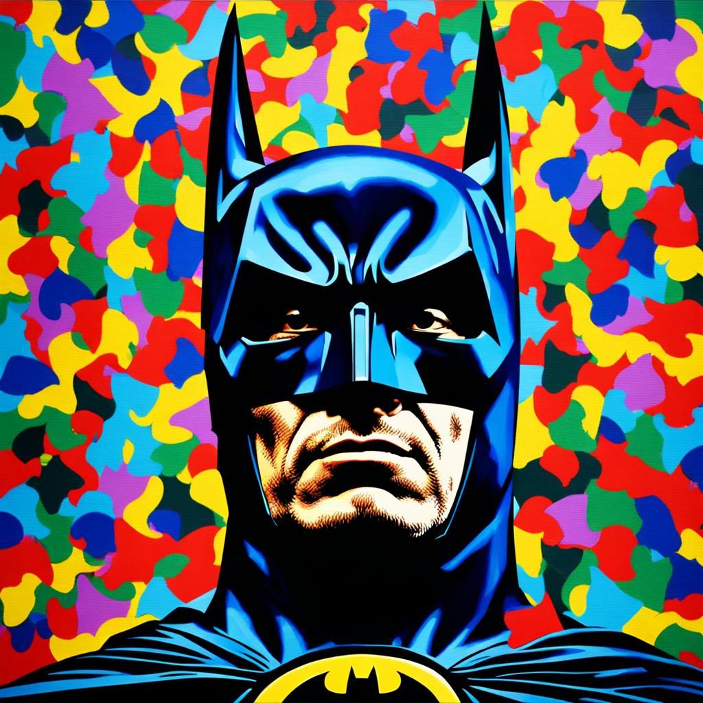 Batman Pop Art in Warhol Style