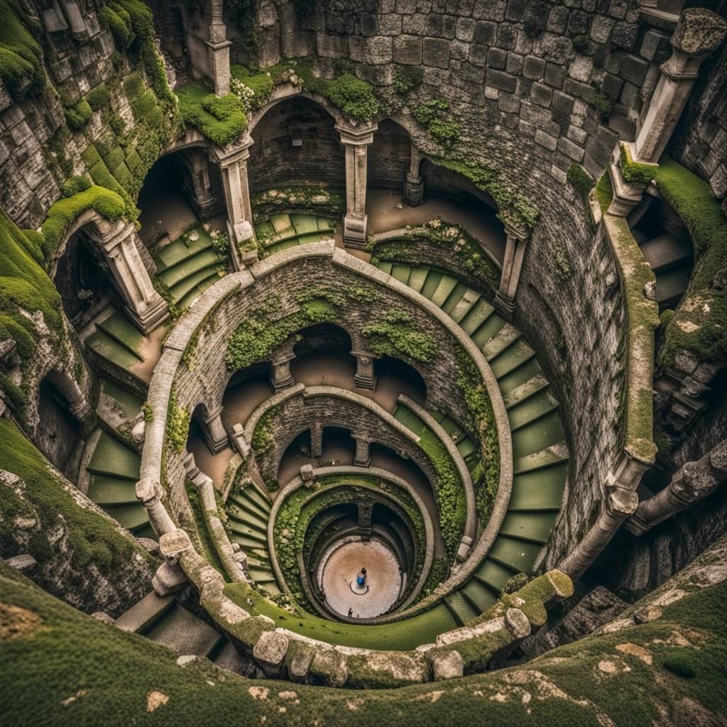 Quinta da Regaleira Initiation Well in Sintra, Spain