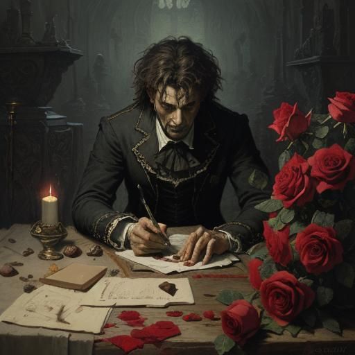 Surreal Still Life: Roses and Chocolates