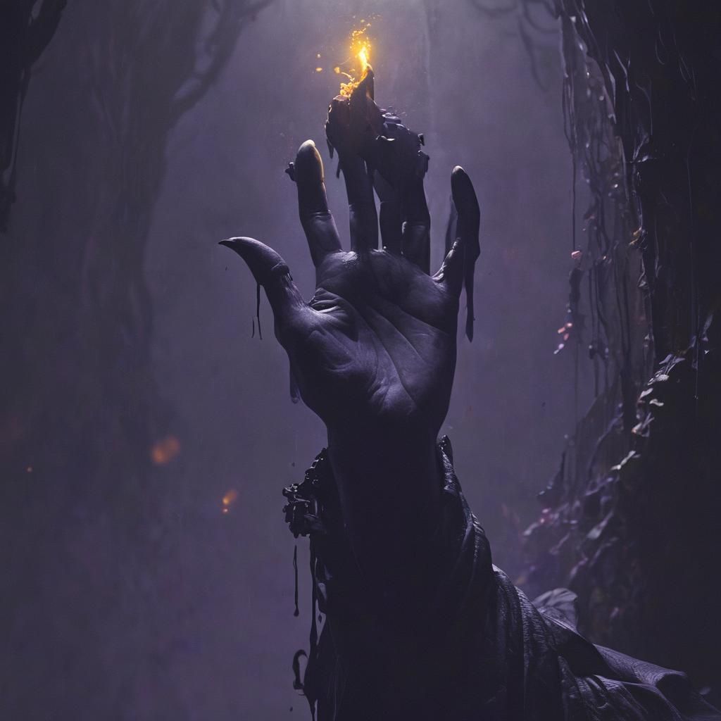 Mysterious Dark Figure Appears from Ominous Abyss