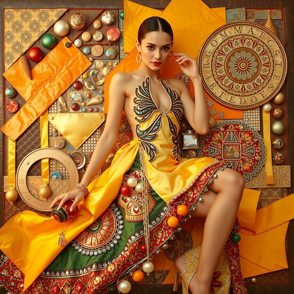 Elegant Exotic Avant-garde Triadic Metallic Masterpiece