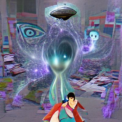 Abstract Interdimensional Cosmic Scene