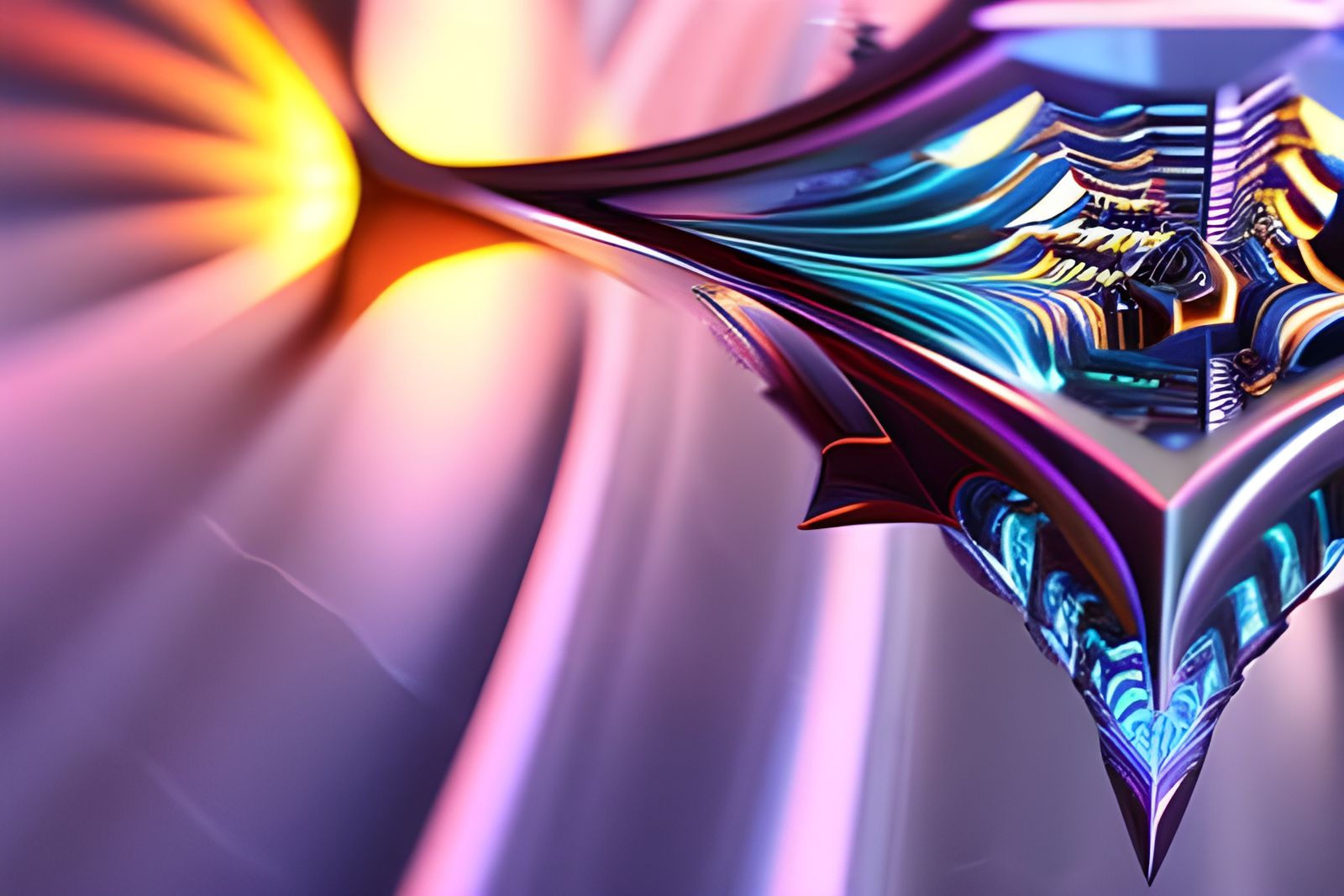 Fractal Crystal Dimension with 3D Lighting