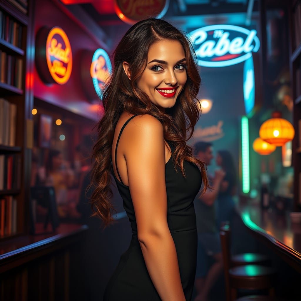 Woman Uninhibited in a Night of Revelry