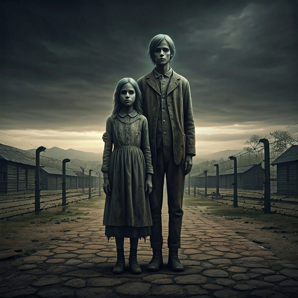 Eerie Ghosts in South African Camp: Surreal Matte Painting