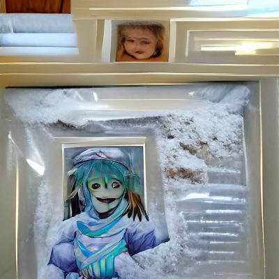 Frozen Mummy Girl in Framed Photo