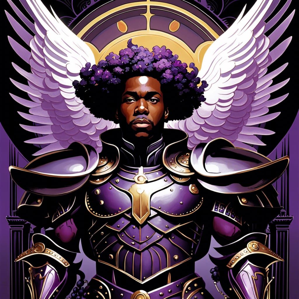 Celestial Knight in Apocalyptic Setting