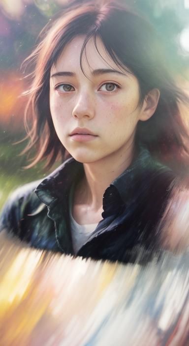 Anime Girl Portrait in Studio Ghibli Style