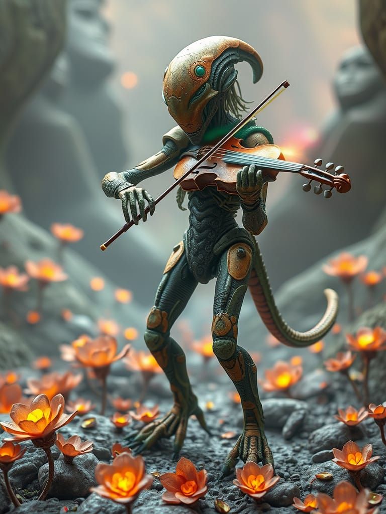 Alien Fiddler in Cosmic Landscape