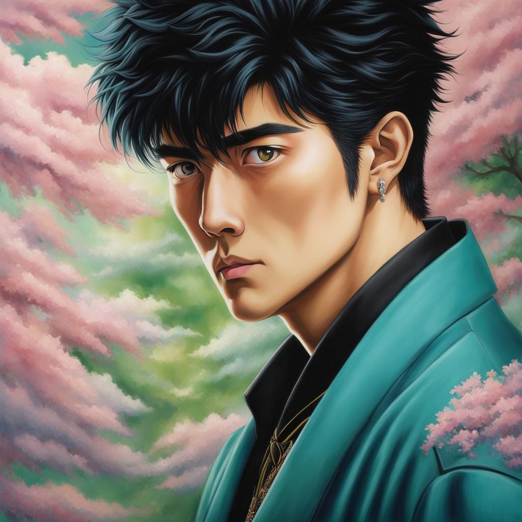 Anime Portrait in Soft Pastel Colors