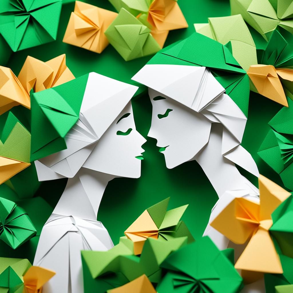 St. Patrick's Day: Origami Kiss