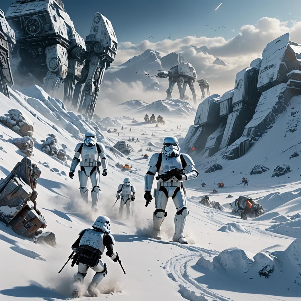 Stormtroopers Advance on Hoth: Concept Art