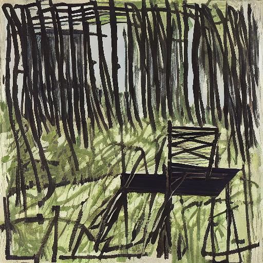 Sleeping Boy in Garden: Abstract Expressionism