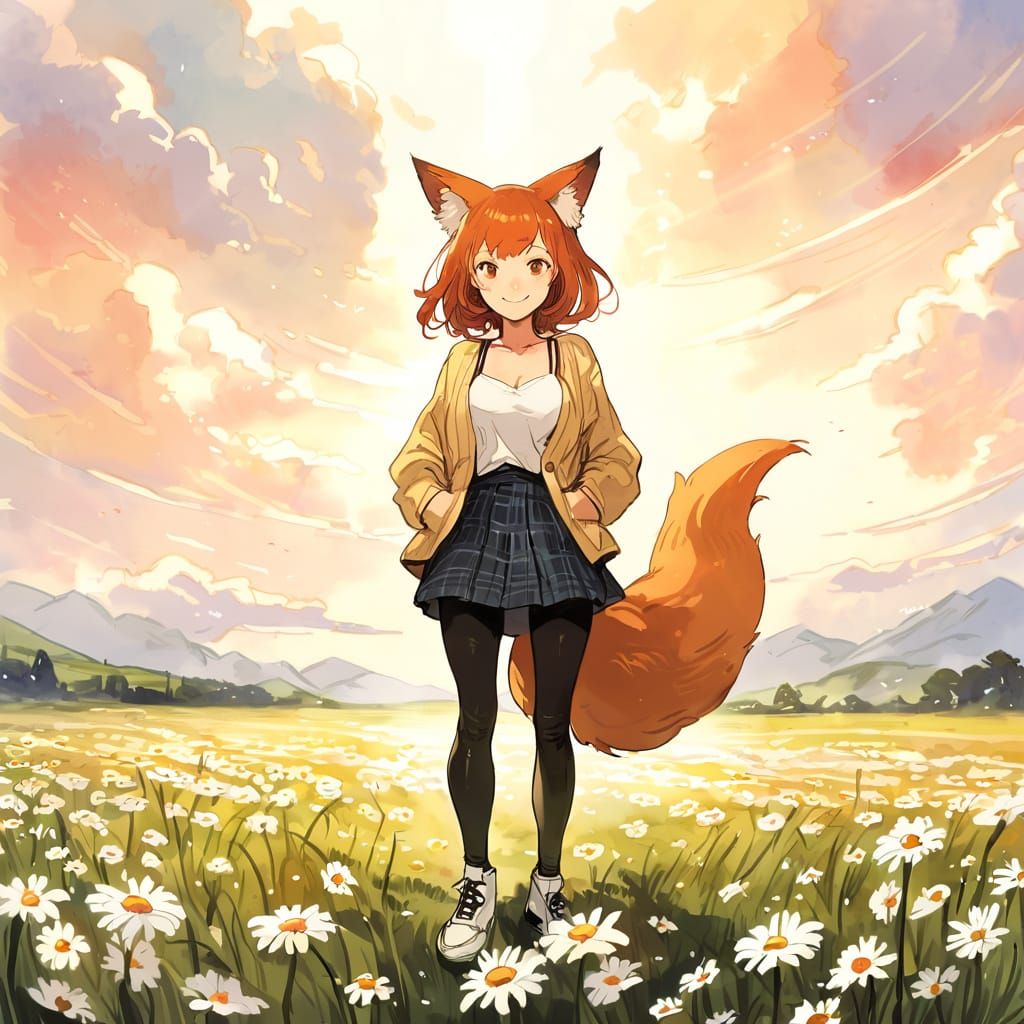 Fox-girl Vixen (anime style)