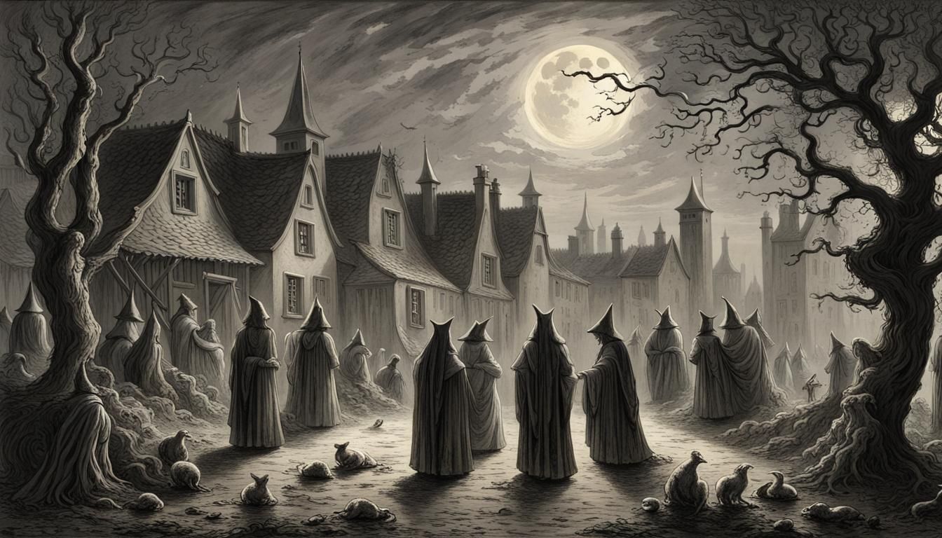 Mysterious Séance in Misty European Village