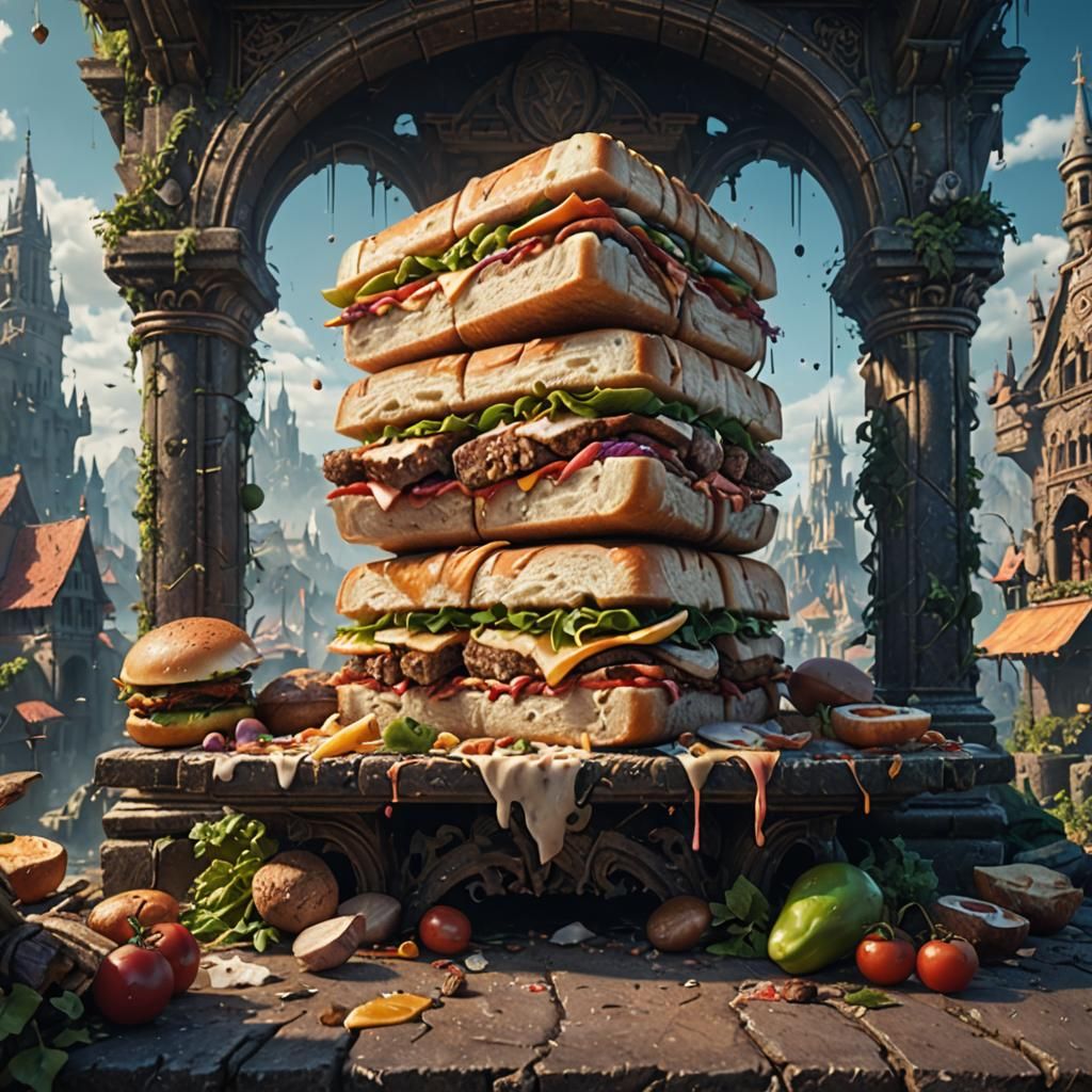 Idiot Sandwich as Detailed Matte Painting