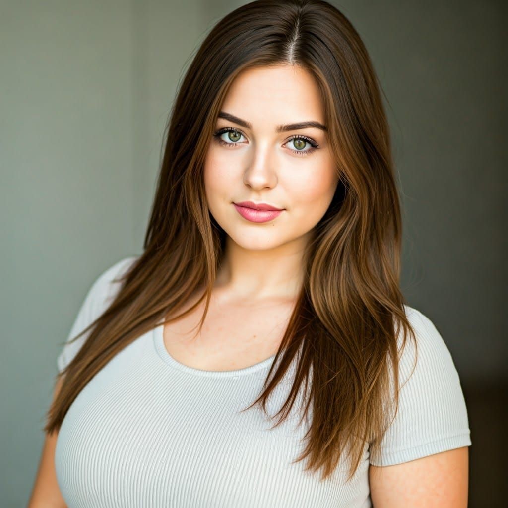 Portrait of a Young Woman in High-Contrast Style