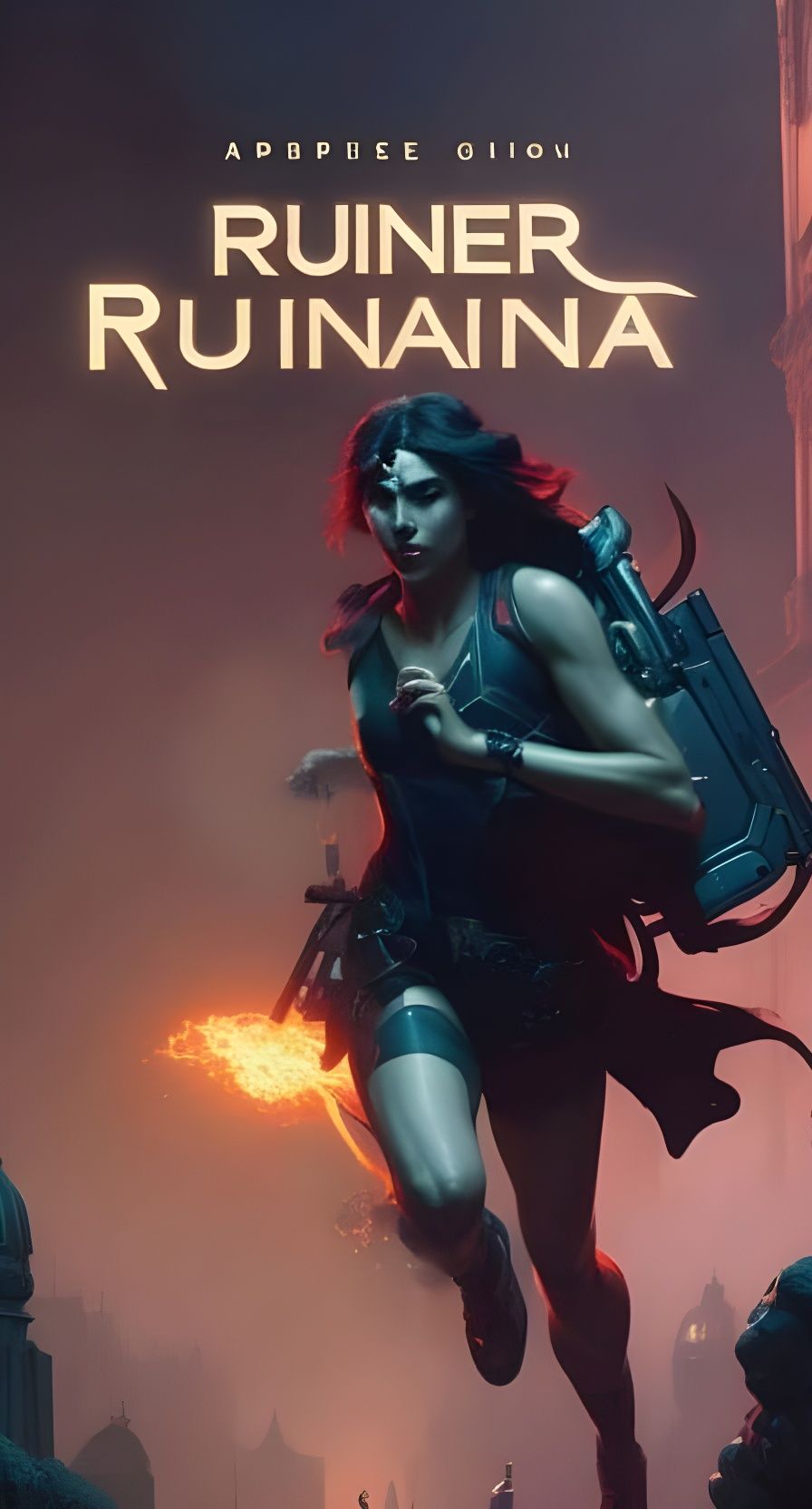 Dark Fantasy Runner Concept Art in Deep Color