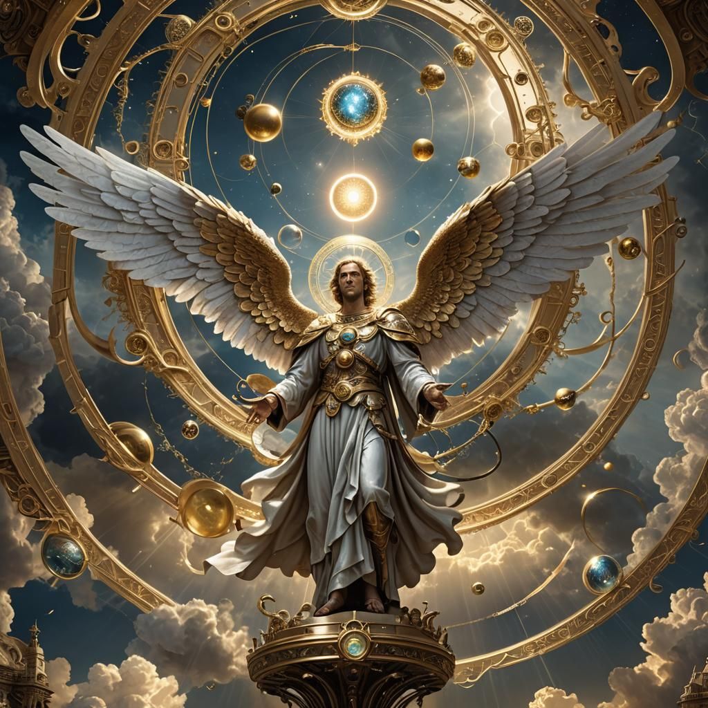 Biblically Accurate Angel with Golden Wings