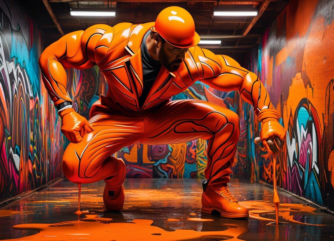 King in Orange Suit Navigating Maze