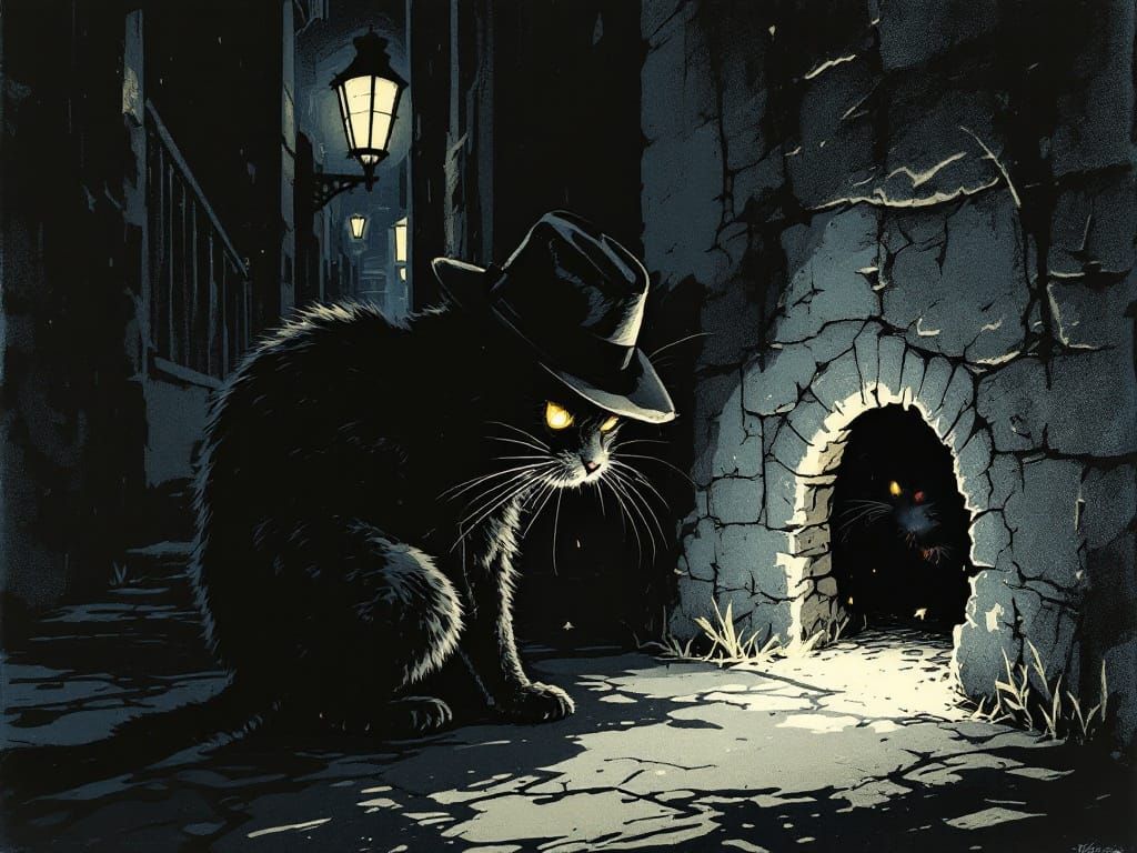 It was a dark night. As nights can be.   My suspect ducked i...