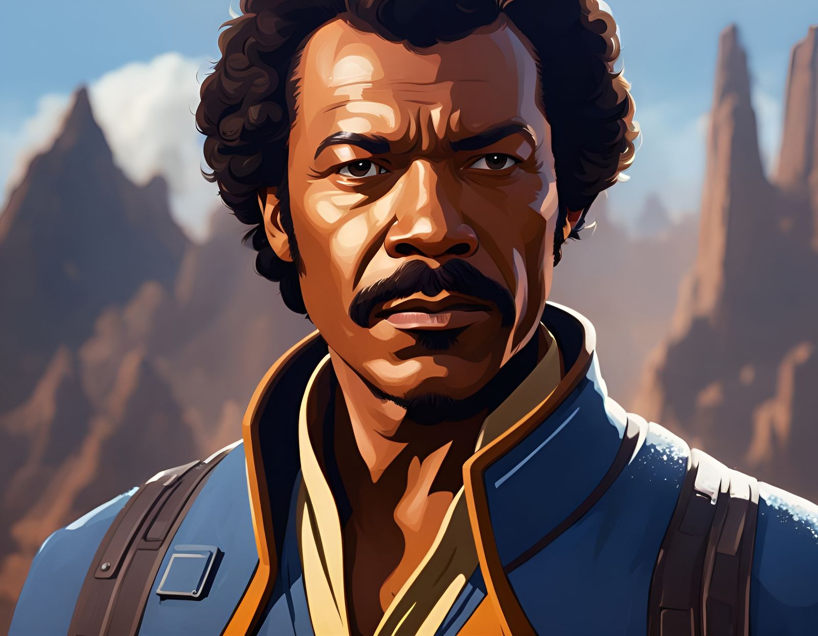 Lando Calrissian in Anime Style, Studio Ghibli