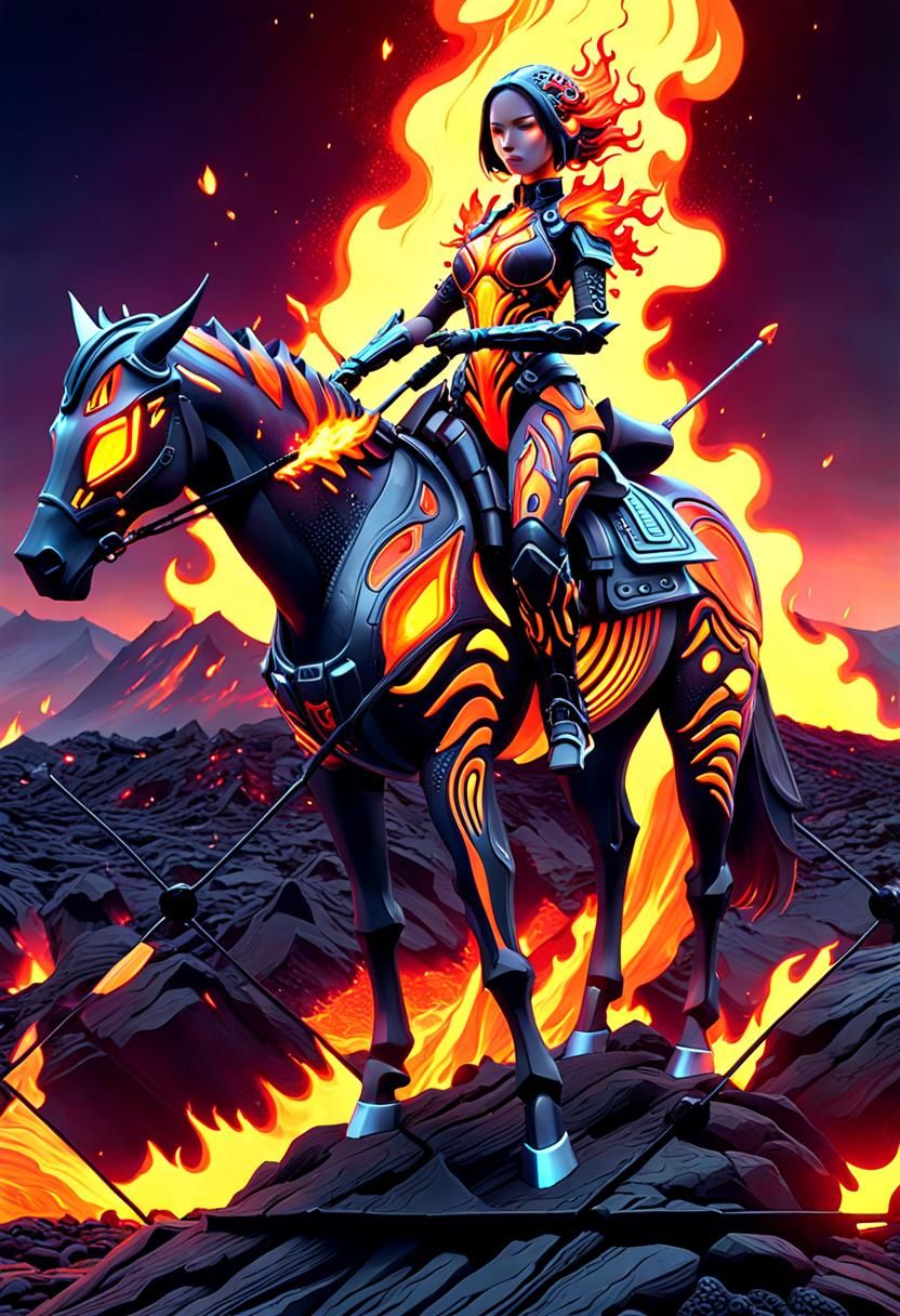 Melting Slime-Girl in Sci-Fi Armor: Surreal Digital Art