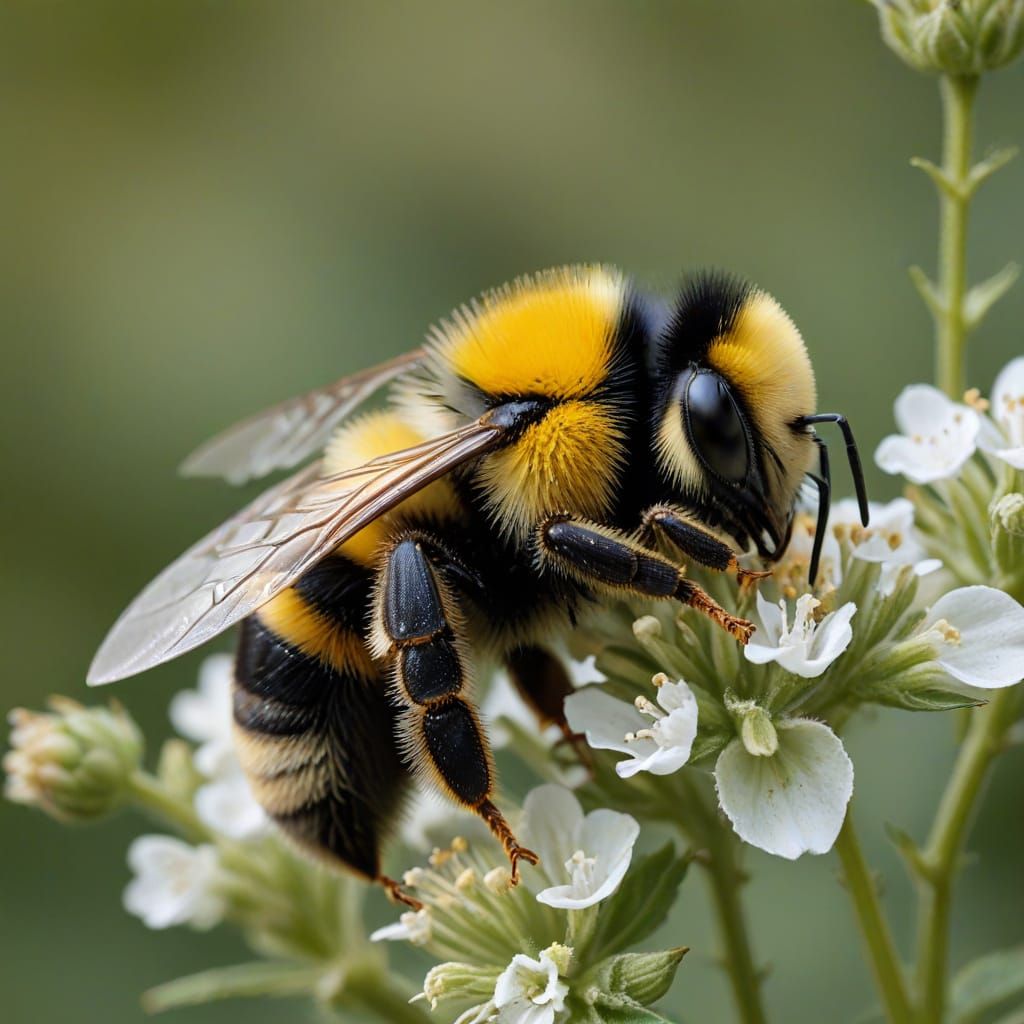 Sleepy Bumblebee AI Image