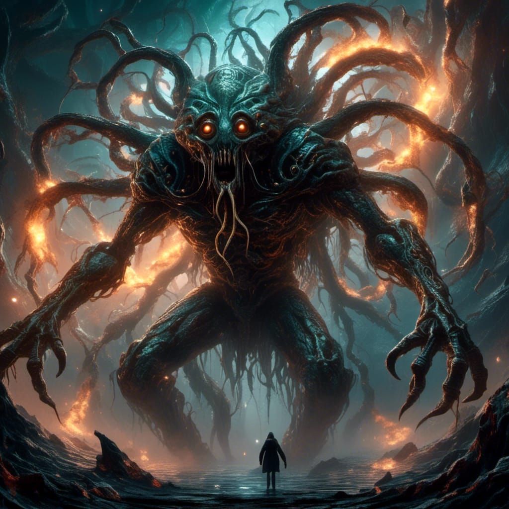 Alien King's Cosmic Destruction: A Dark Fantasy