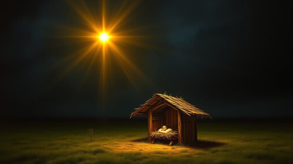 A Celestial Announcement in Dreamy Impressionist Style