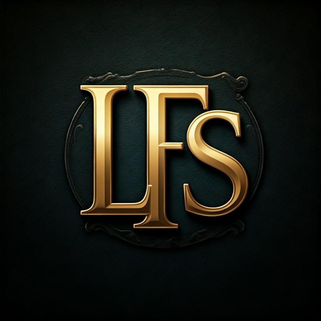 Ornate Gold LFS Logo Symbolizing Legacy and Wealth