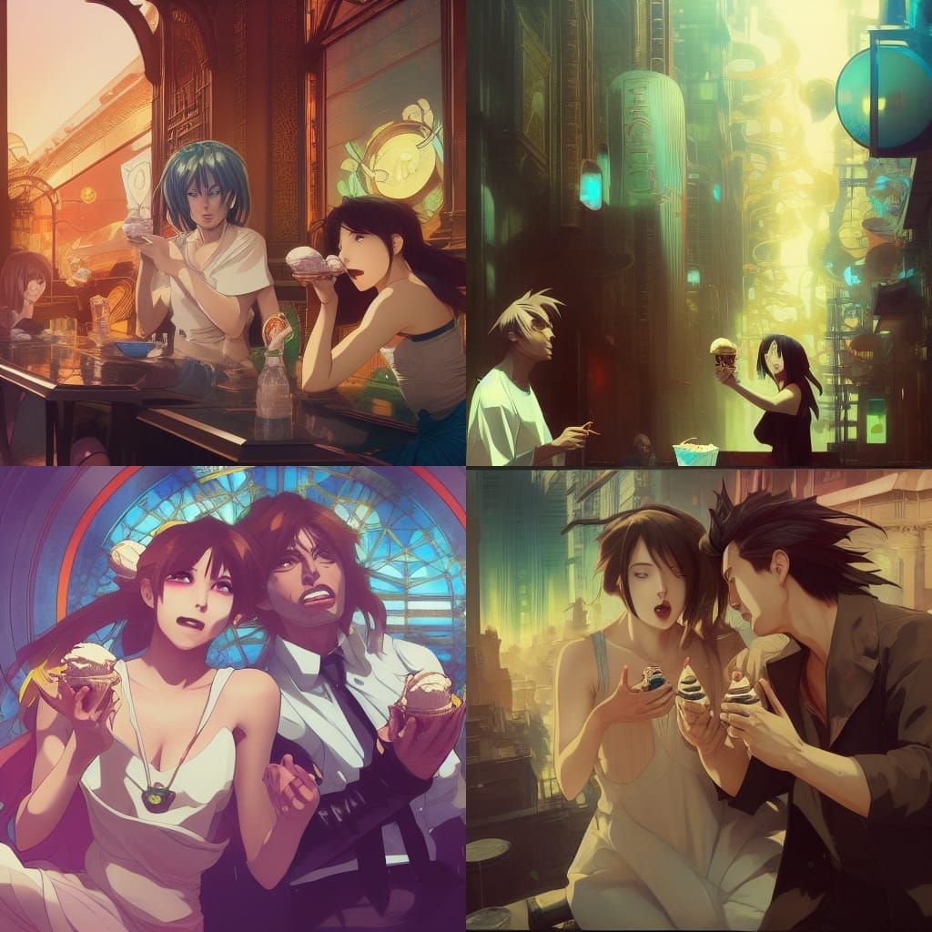 Kenichi and Tima in Metropolis Anime Style