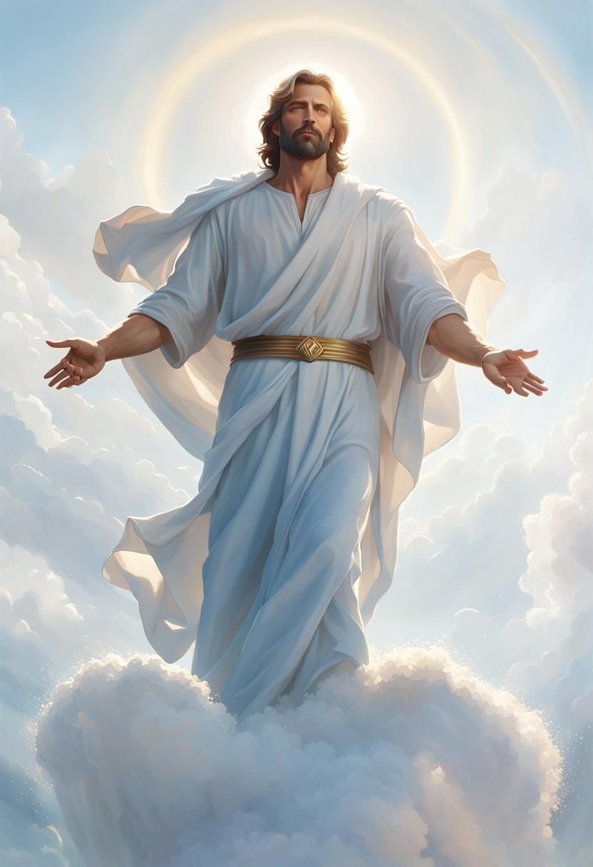 Compassionate Jesus Portrait in Divine Light