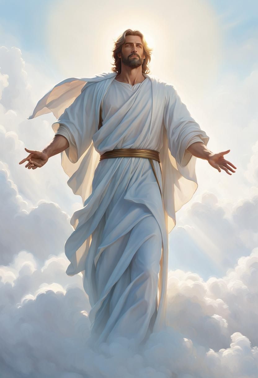 Compassionate Jesus Portrait in Divine Light