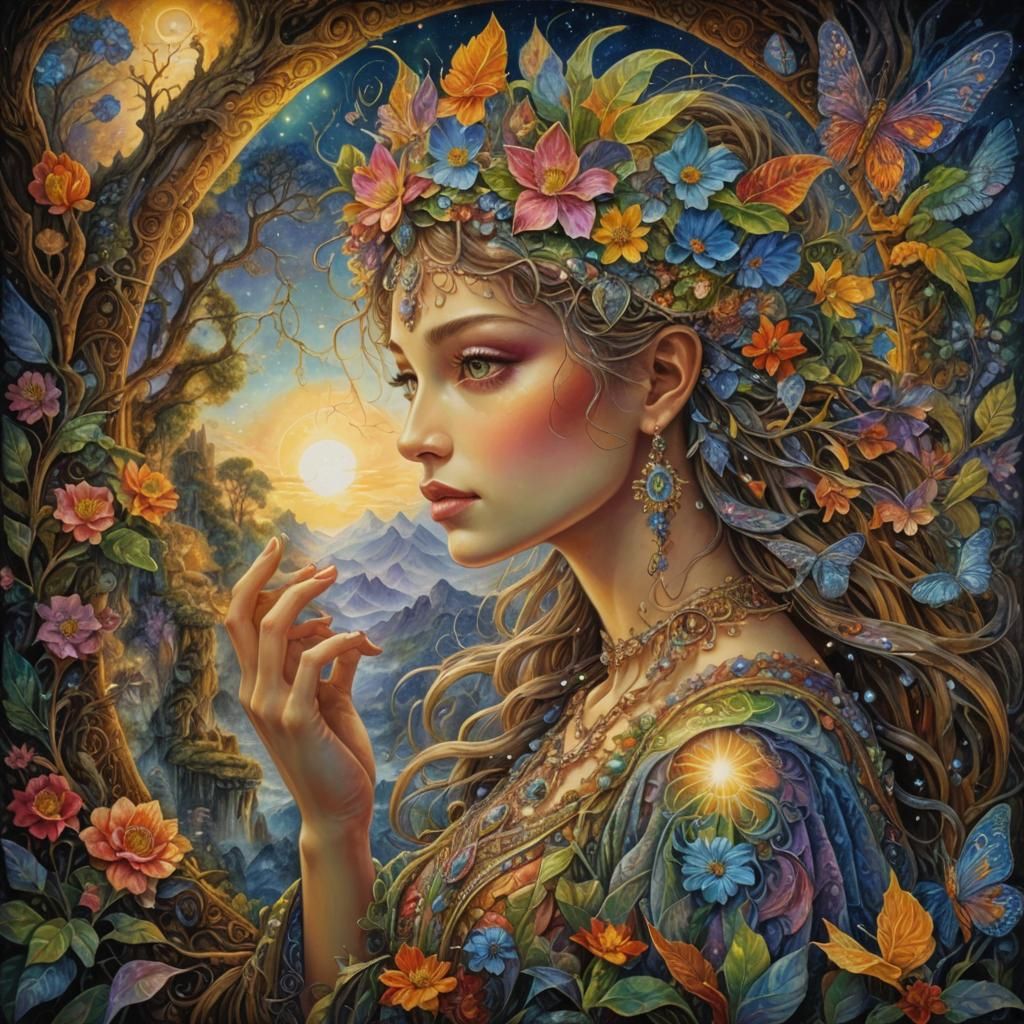 Intricate Polished Artwork in Josephine Wall Style