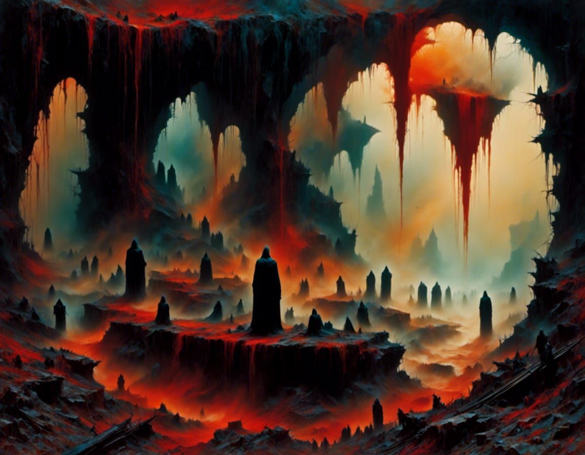 Ethereal Ghostly Figure in Dark Macabre Style