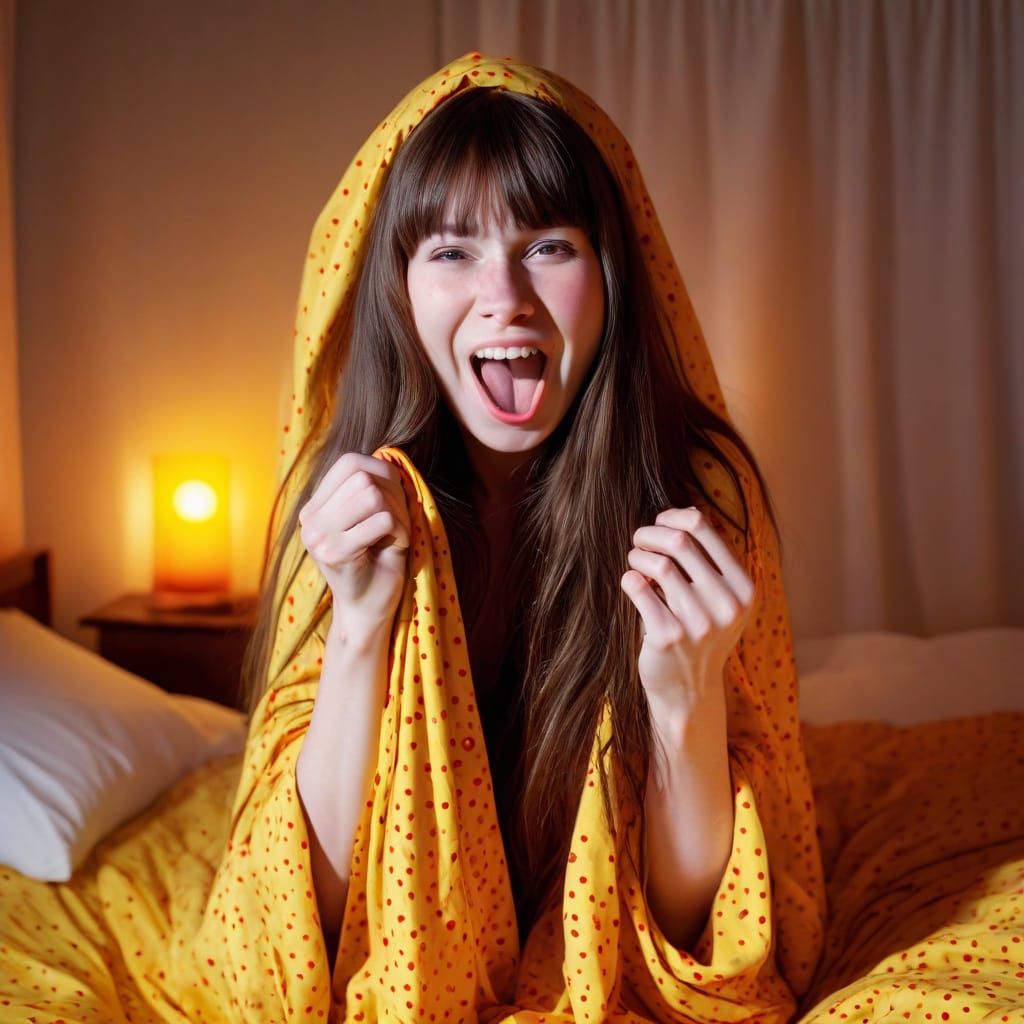 Sleepy Morning Beauty in Vibrant Colors