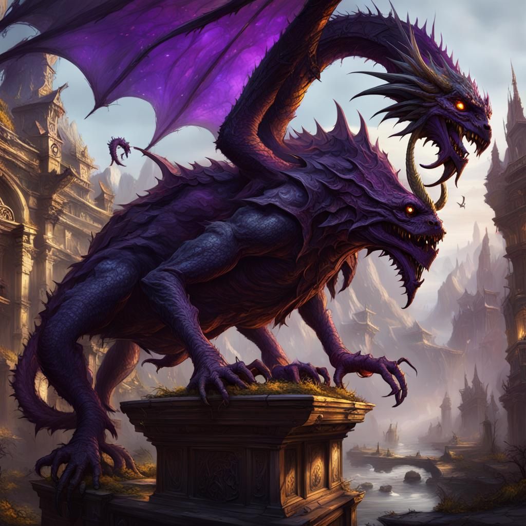 Jabberwocky Dark Fantasy Concept Art in 8k