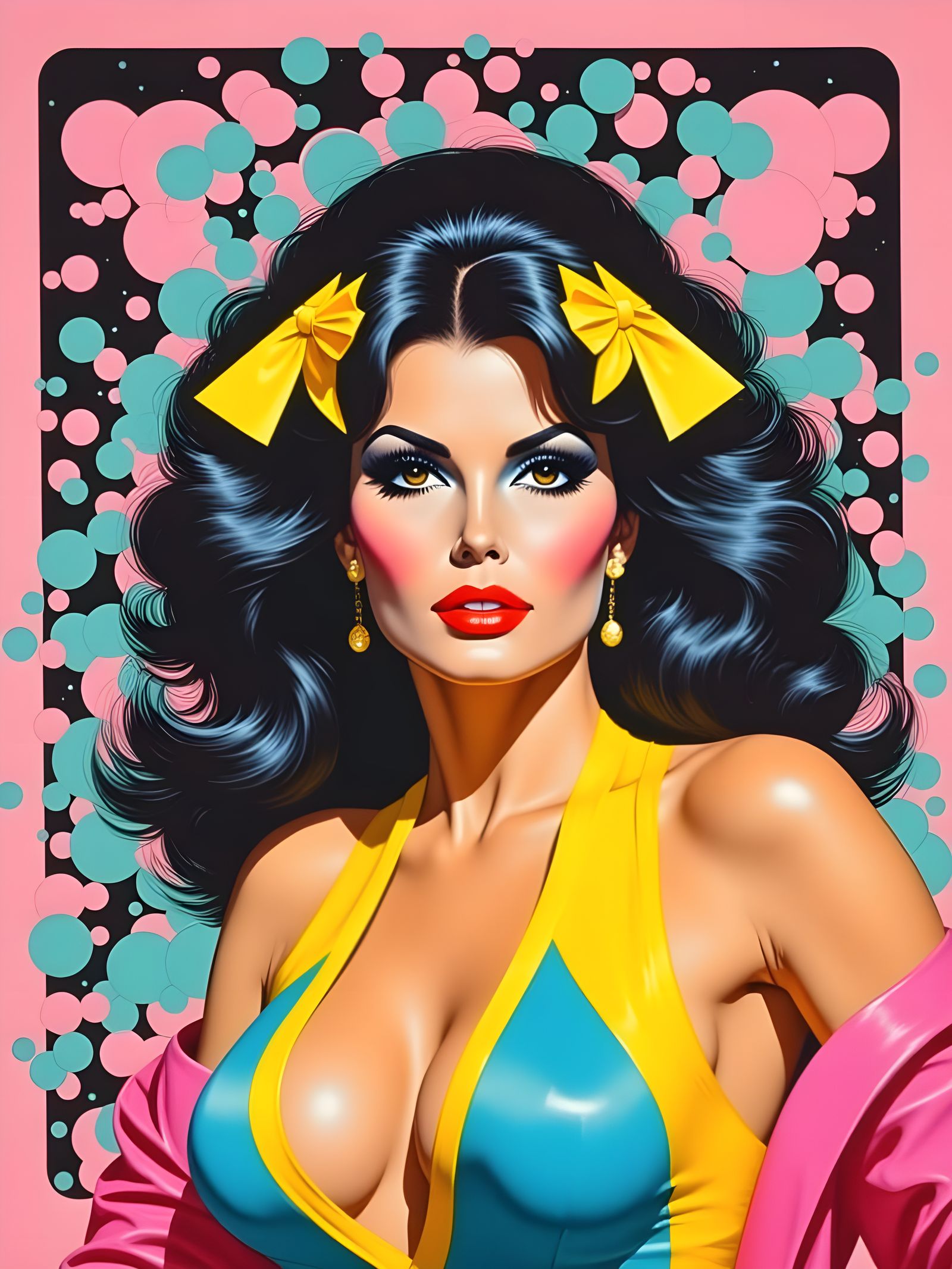 Raquel Welch as Nagel Woman in Art Deco Style