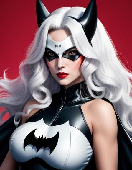 Batwoman in White, Arms Crossed