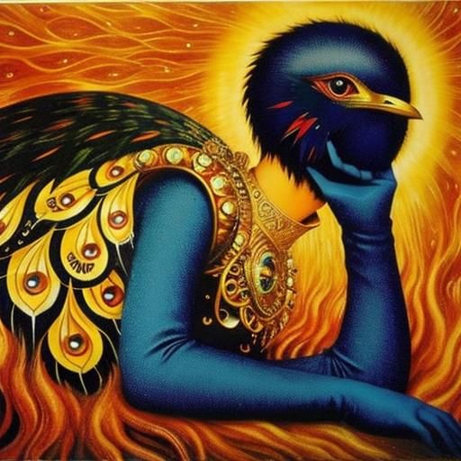 Fiery Phoenix: Surrealist Ernst Meets Klimt