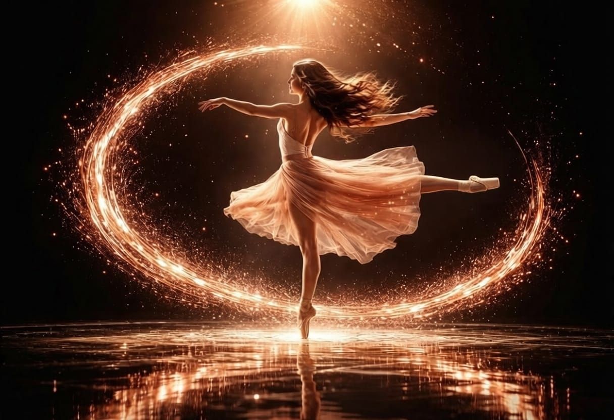 Dancer in Rose-Gold Light Spin
