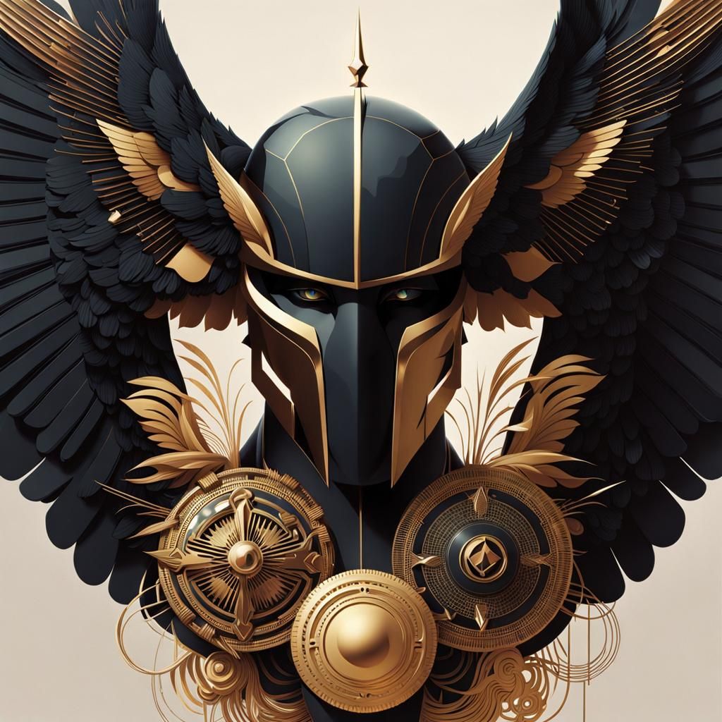 3D Superimposed Good and Evil Digital Rendering