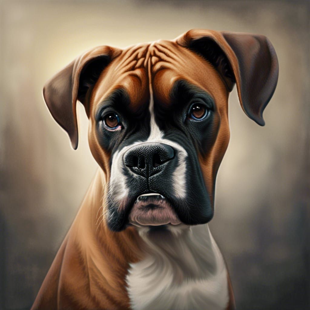 AI Generated Image of a Boxer Dog