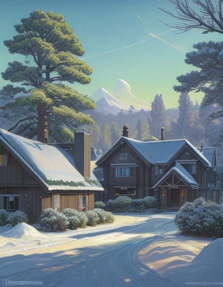 Winter Wonderland in Vibrant Colors