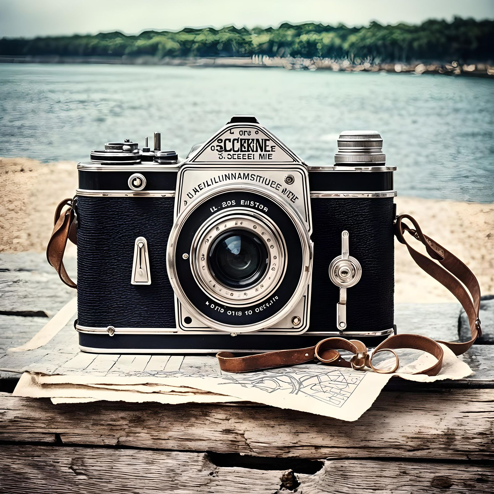 Nostalgic Vintage Instant Photo of Past Travel