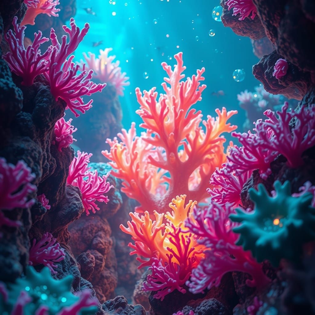 Bioluminescent Coral Reef in Astral Projection