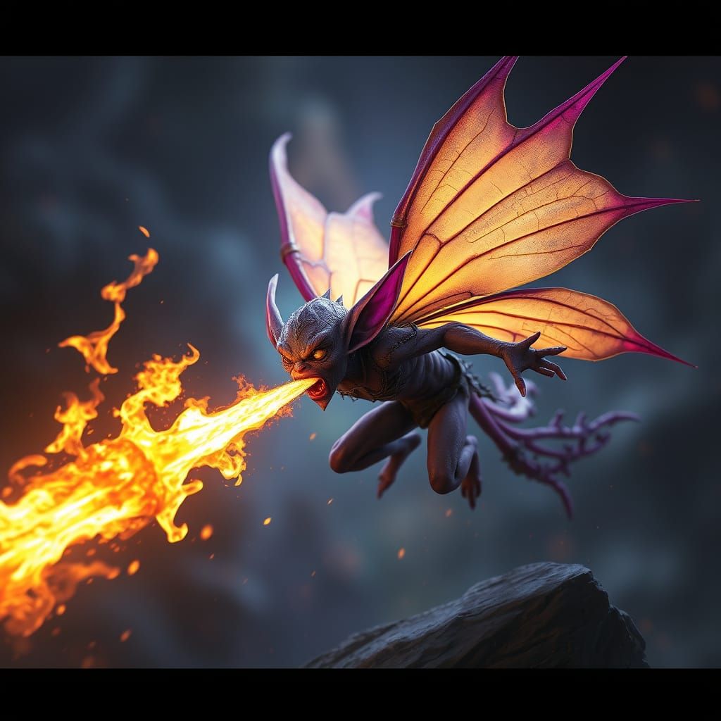 Goblin Fairy in Flight: A Dark Fantasy Masterpiece