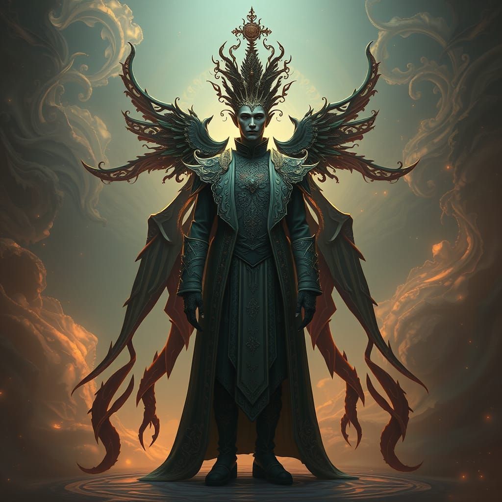 Narcissist in a Mystical Dreamscape, Matte Painting