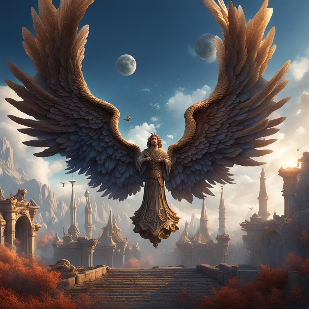 Angels Sounding Shofar in Heaven